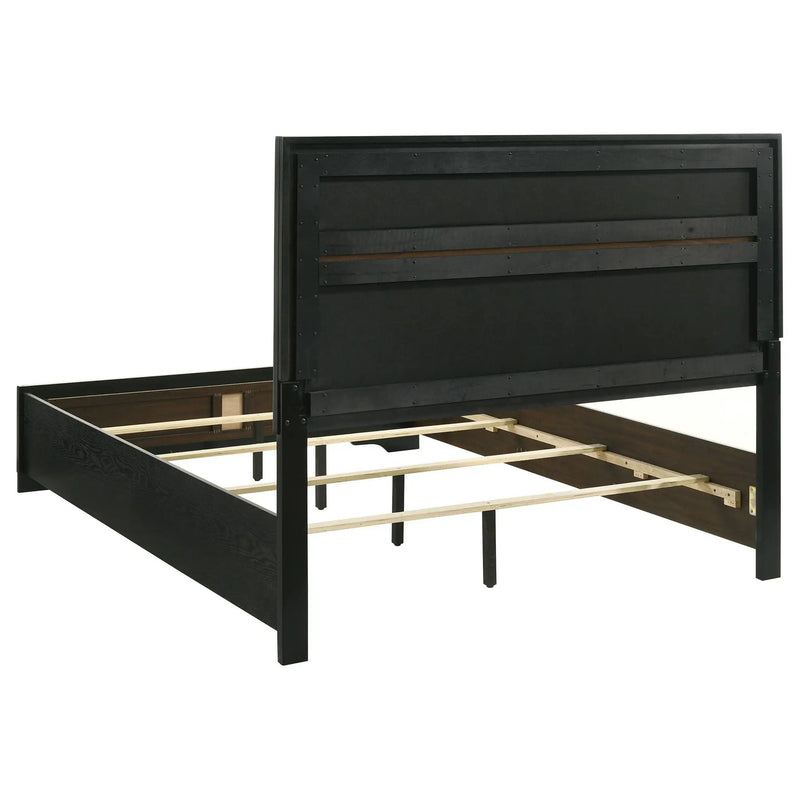 Miranda 54-inch Upholstered California King Panel Bed Black by Unique Piece Furniture