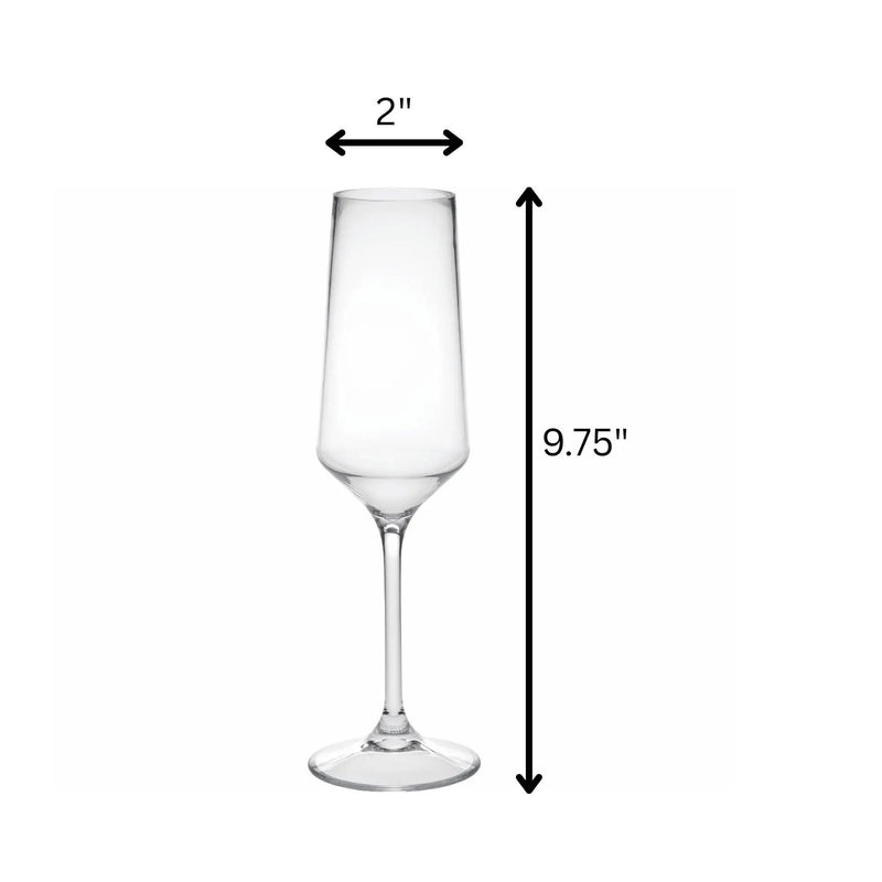 Tritan Lexington - Unbreakable Plastic Champagne Flutes, 10Oz (Set of 4) - Clear by HouseOfZazla