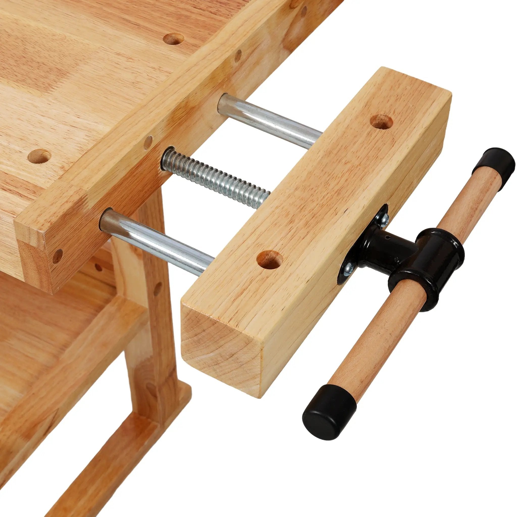 55" Wood Workbench – Heavy Duty with Storage by HouseOfZazla