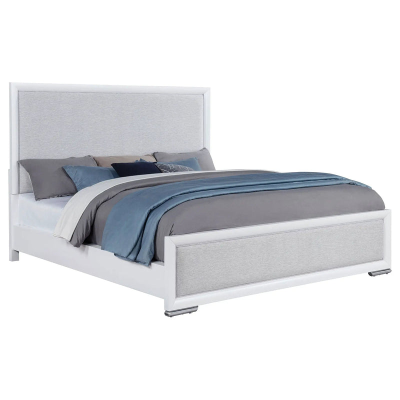Gracemont 57-inch California King Panel Bed Grey and White by Unique Piece Furniture
