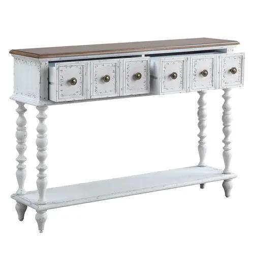 Bence - Console Table - Dark Charcoal & Antique White by Unique Piece Furniture