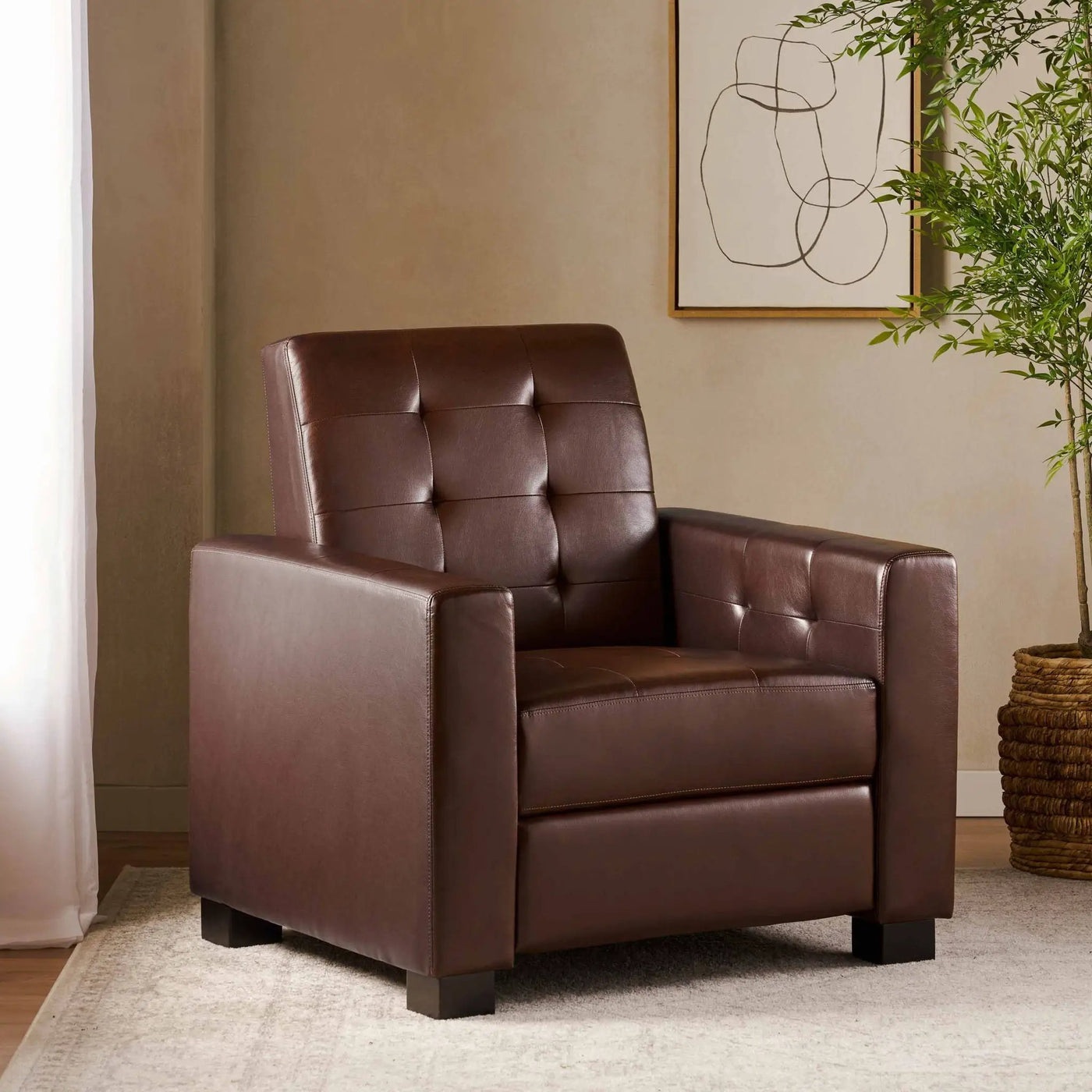 Langseth - Contemporary Tufted Pushback Recliner by Unique Piece Furniture