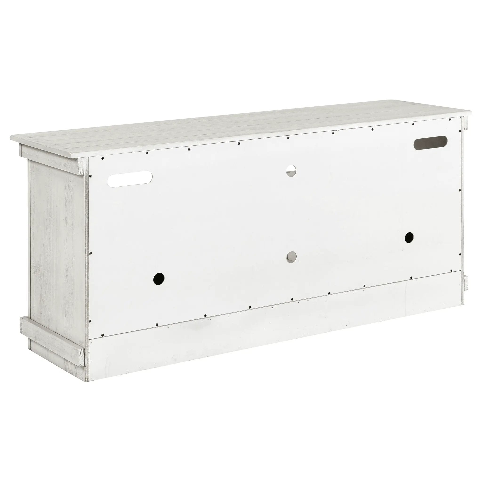 Payne 60-inch TV Stand Media Console Distressed White by Unique Piece Furniture