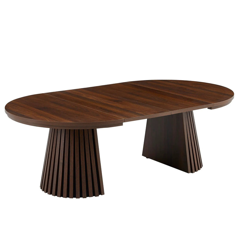 Oval Coffee Table For Living Room - Walnut by HouseOfZazla