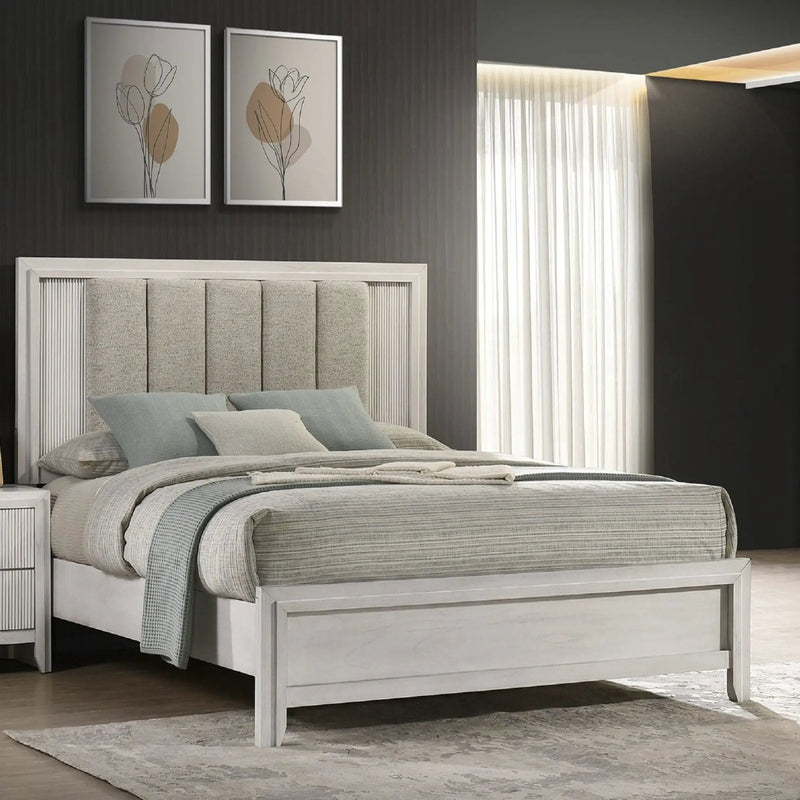 Plush Upholstered Headboard Framed Bed by Unique Piece Furniture