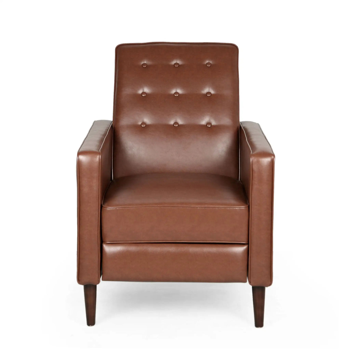 Mid-Century Modern Recliner With Button Tufted Waffle Stitch by Unique Piece Furniture