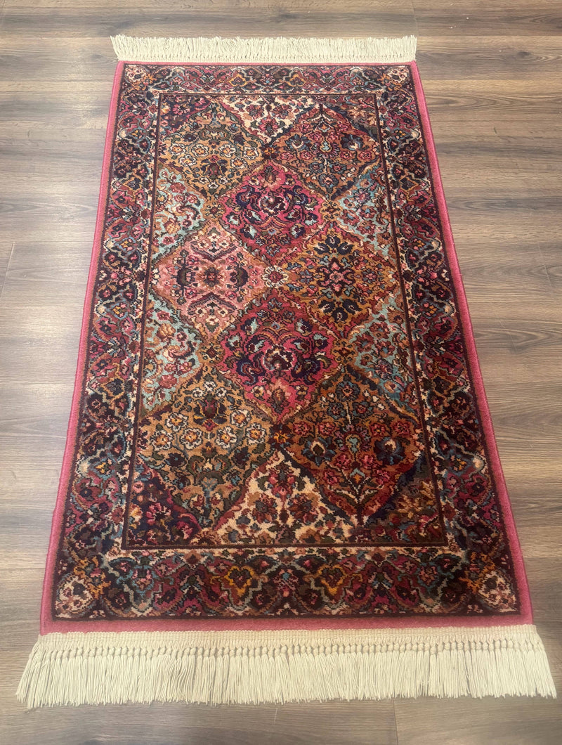 Karastan Rug 3x5 Multicolor Panel Kirman #717, Original 700 Series, Wool Pile, Discontinued by Jewel Rugs