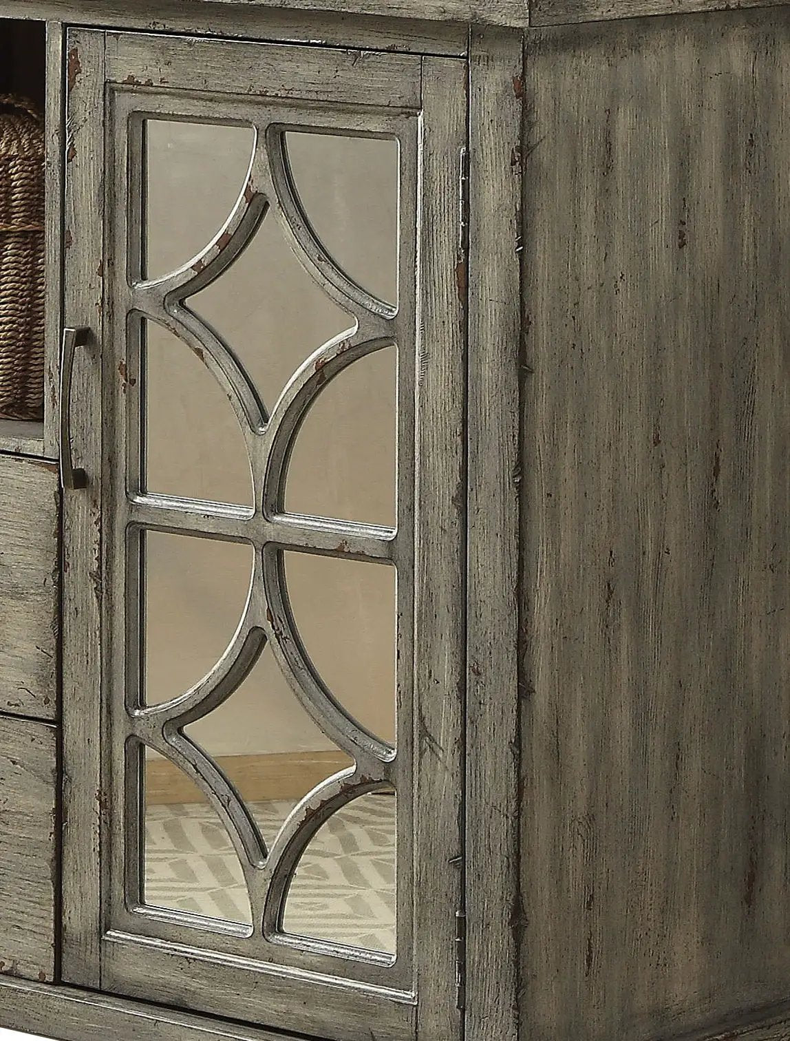 Velika - Weathered Console Table With 1 Open Compartment Storage - Gray by Unique Piece Furniture