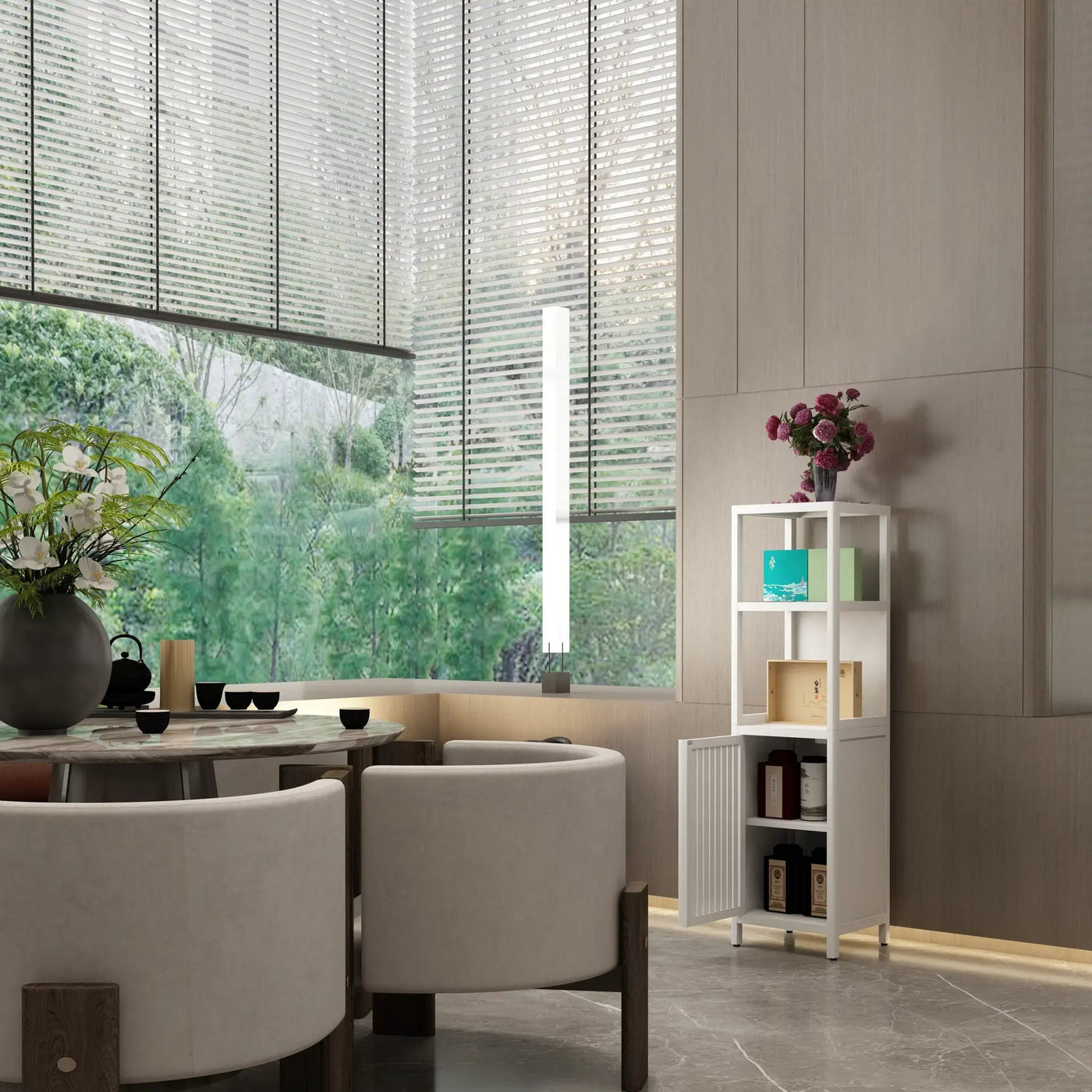 Storage Cabinet With Tall Tower, Multifunctional For Bathroom by Unique Piece Furniture