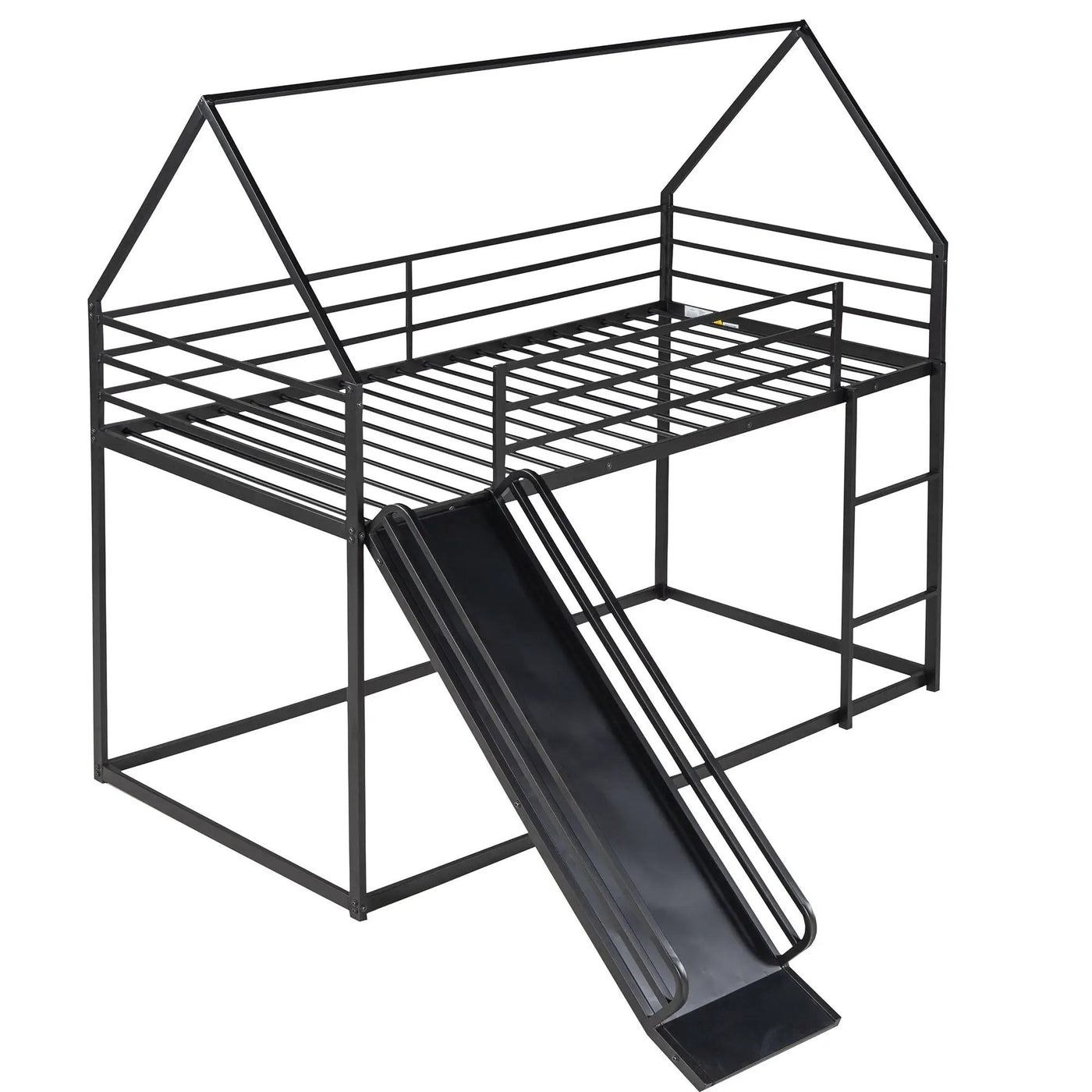 Twin Over Twin House Bunk Bed With Ladder And Slide by HouseOfZazla