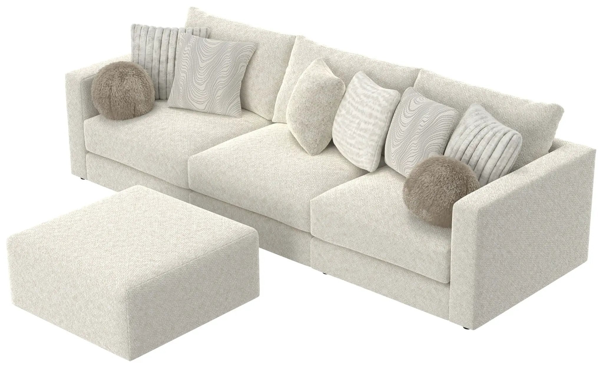 Ritzy - Modular Sofa And Included Cocktail Ottoman by Unique Piece Furniture