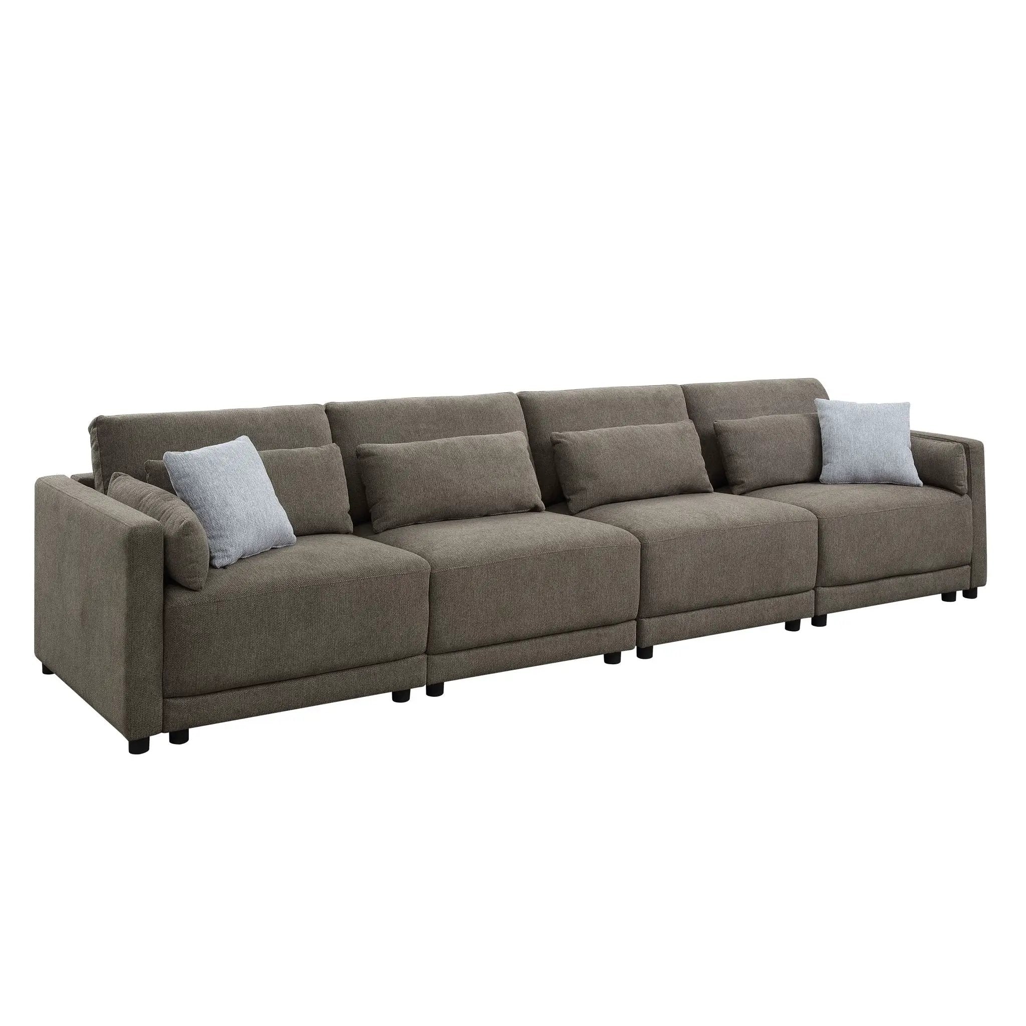 Rylie Modular Sectional Sofa With Toss Pillows by HouseOfZazla
