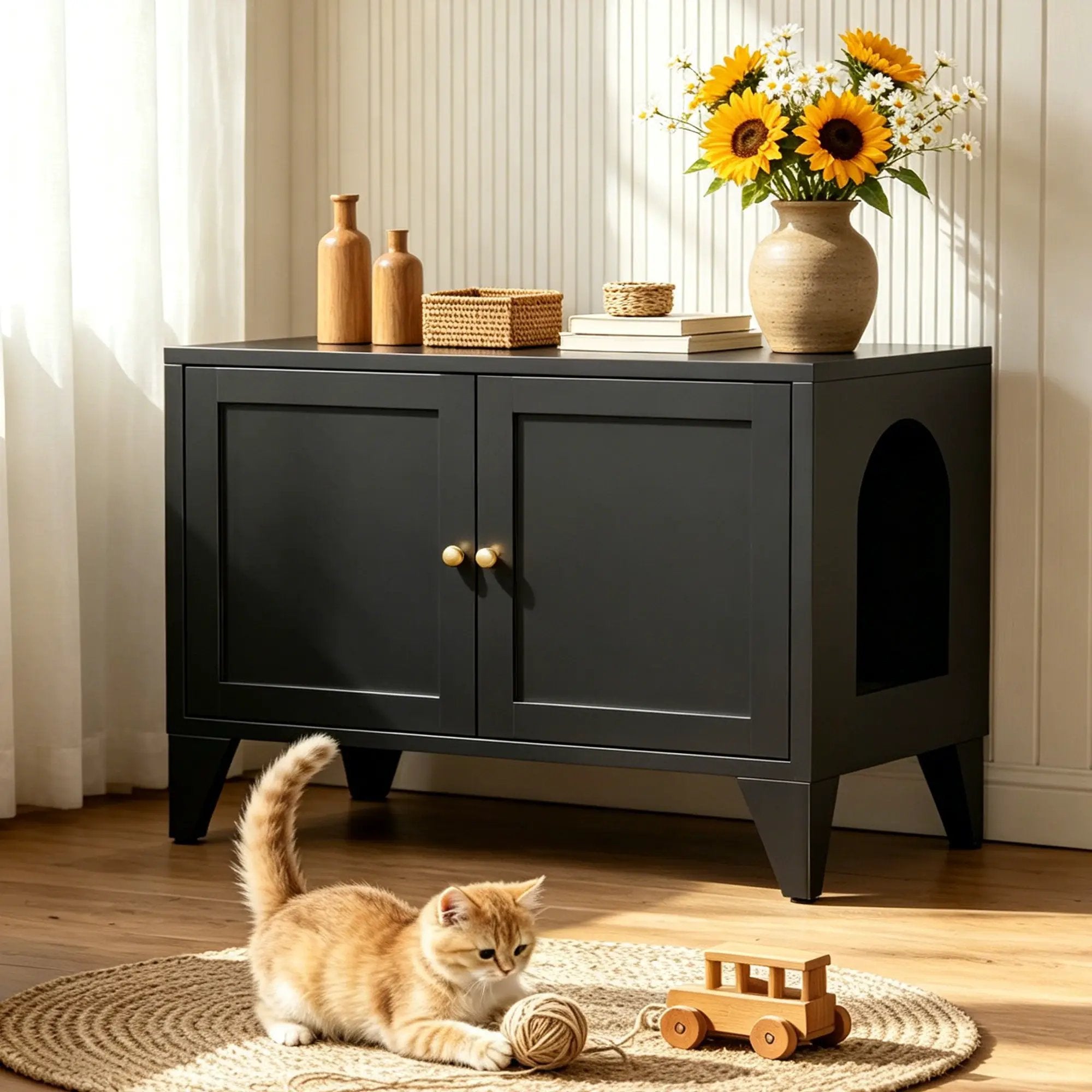 Metal Cat Litter Box Enclosure by HouseOfZazla