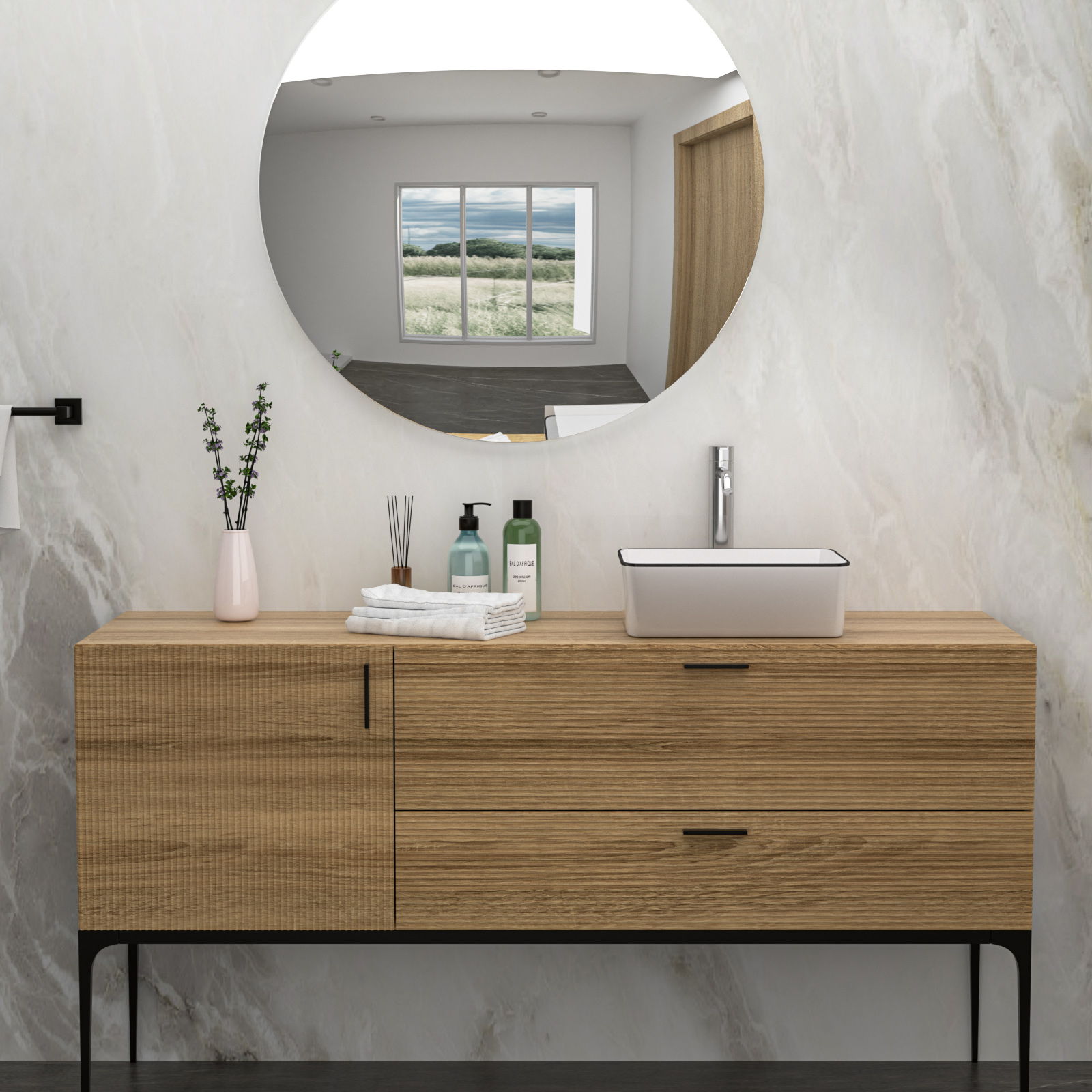 Modern European Style Ceramic Rectangular Vessel Bathroom Sink by HouseOfZazla
