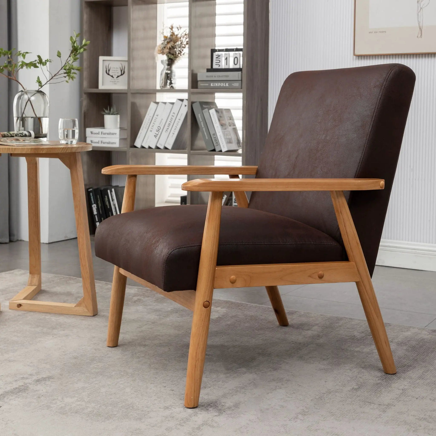 Wide Classic Mid-Century Modern Arm Chair by Unique Piece Furniture