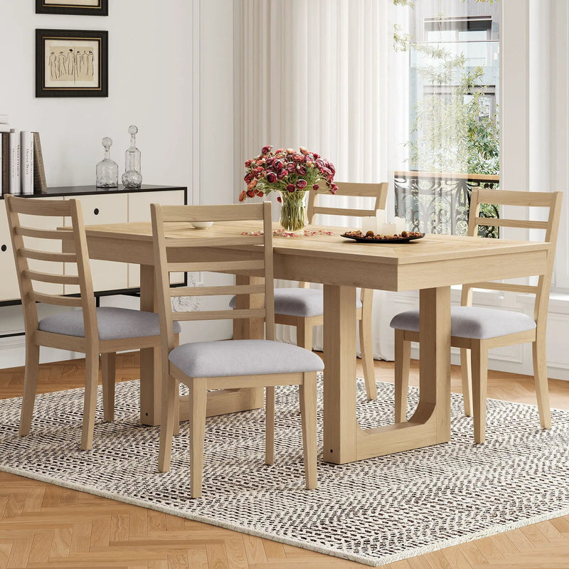 Upholstered Armless Chairs With High Ladder Back by HouseOfZazla