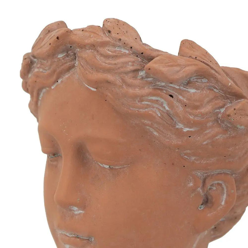 D6X9" Visage Head Bust Planter - Brown by HouseOfZazla