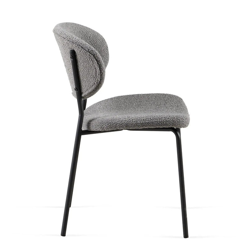 Boucle Dining Chairs, Dining Chairs With Metal Legs For Dining Room, Kitchen, Living Room by Unique Piece Furniture