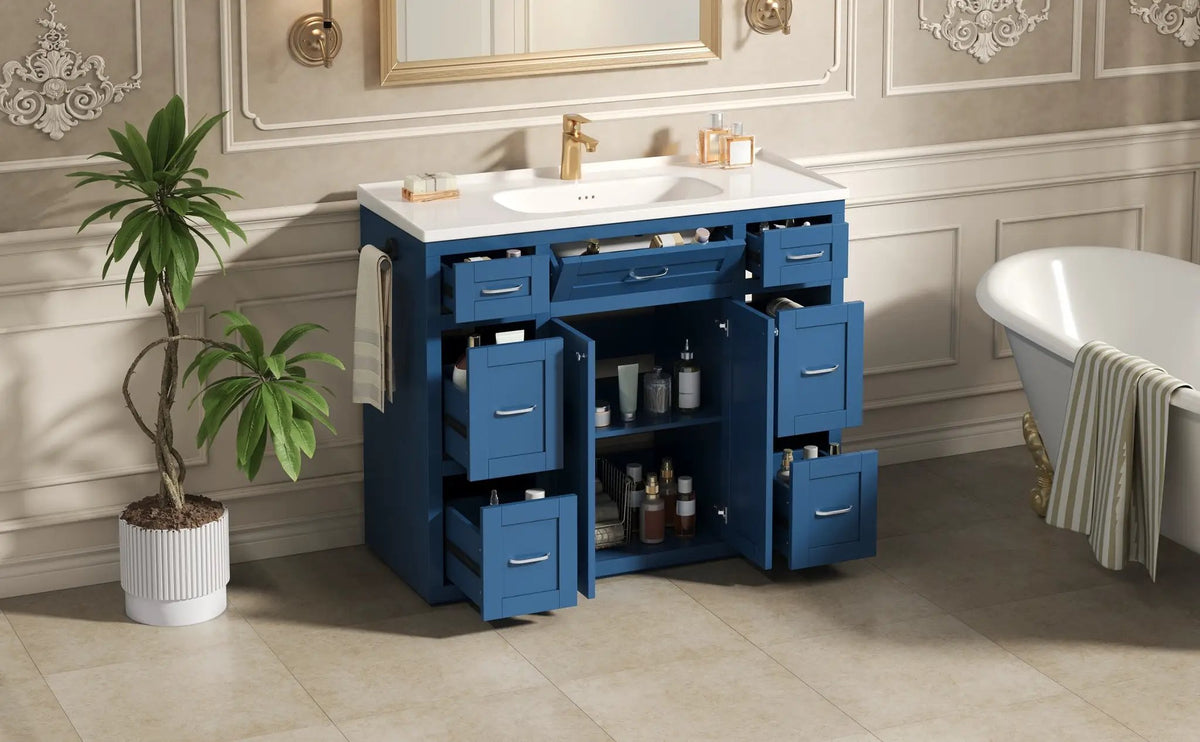 Navy Blue 48" Bathroom Vanity by HouseOfZazla