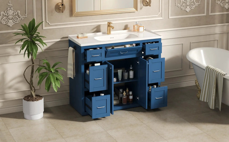 Navy Blue 48" Bathroom Vanity by HouseOfZazla