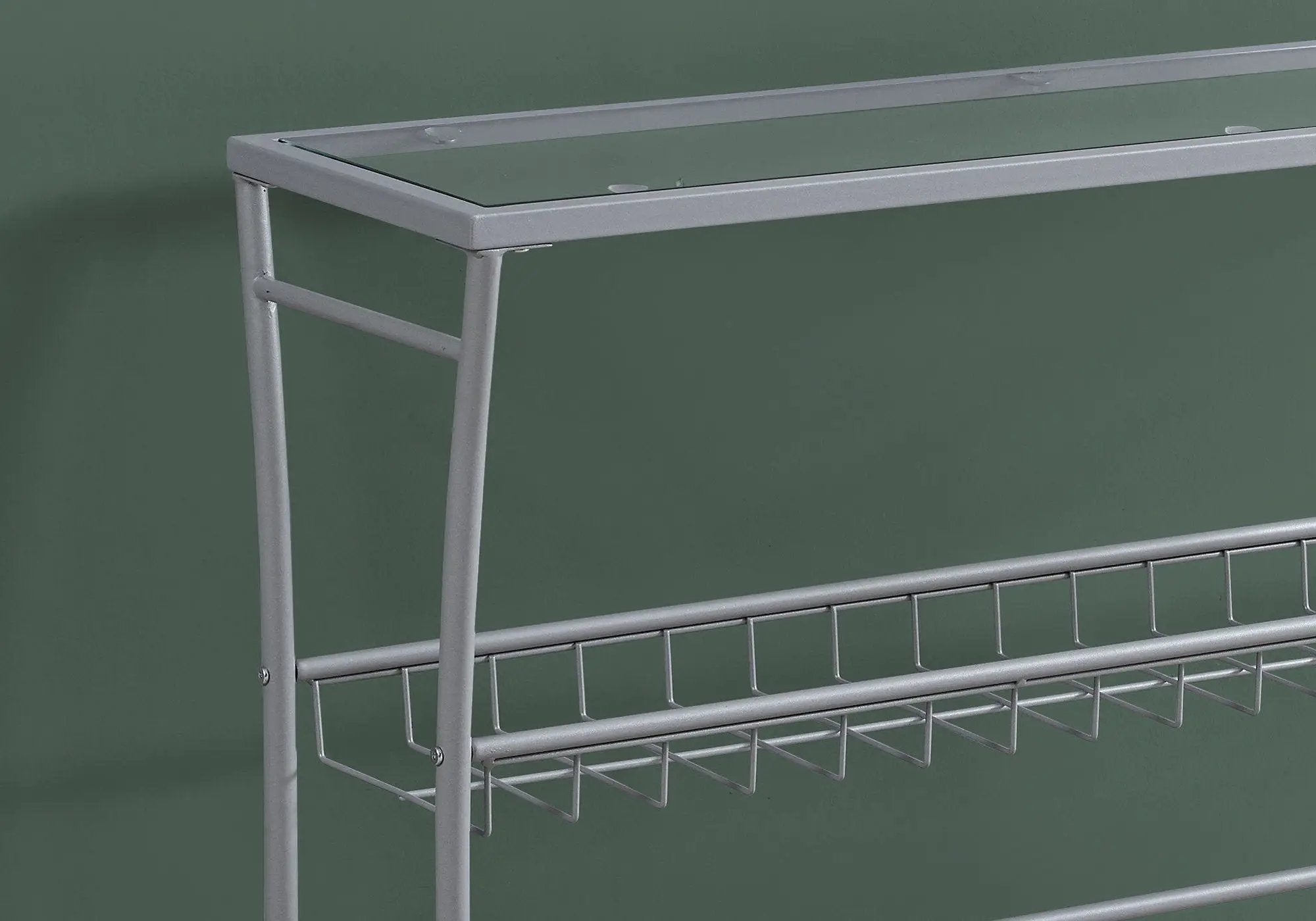 Accent Console Table For Entryway, Contemporary & Modern - Silver by Unique Piece Furniture