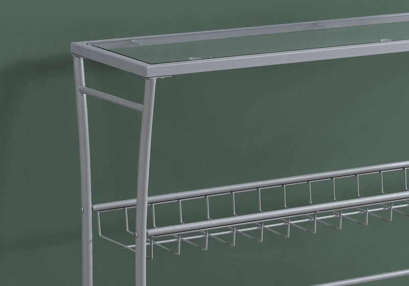 Accent Console Table For Entryway, Contemporary & Modern - Silver by HouseOfZazla