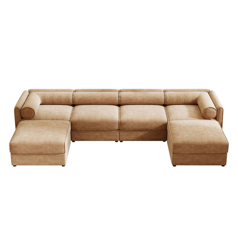 Contemporary Elegant Sofa With Storage And Ottoman by Unique Piece Furniture