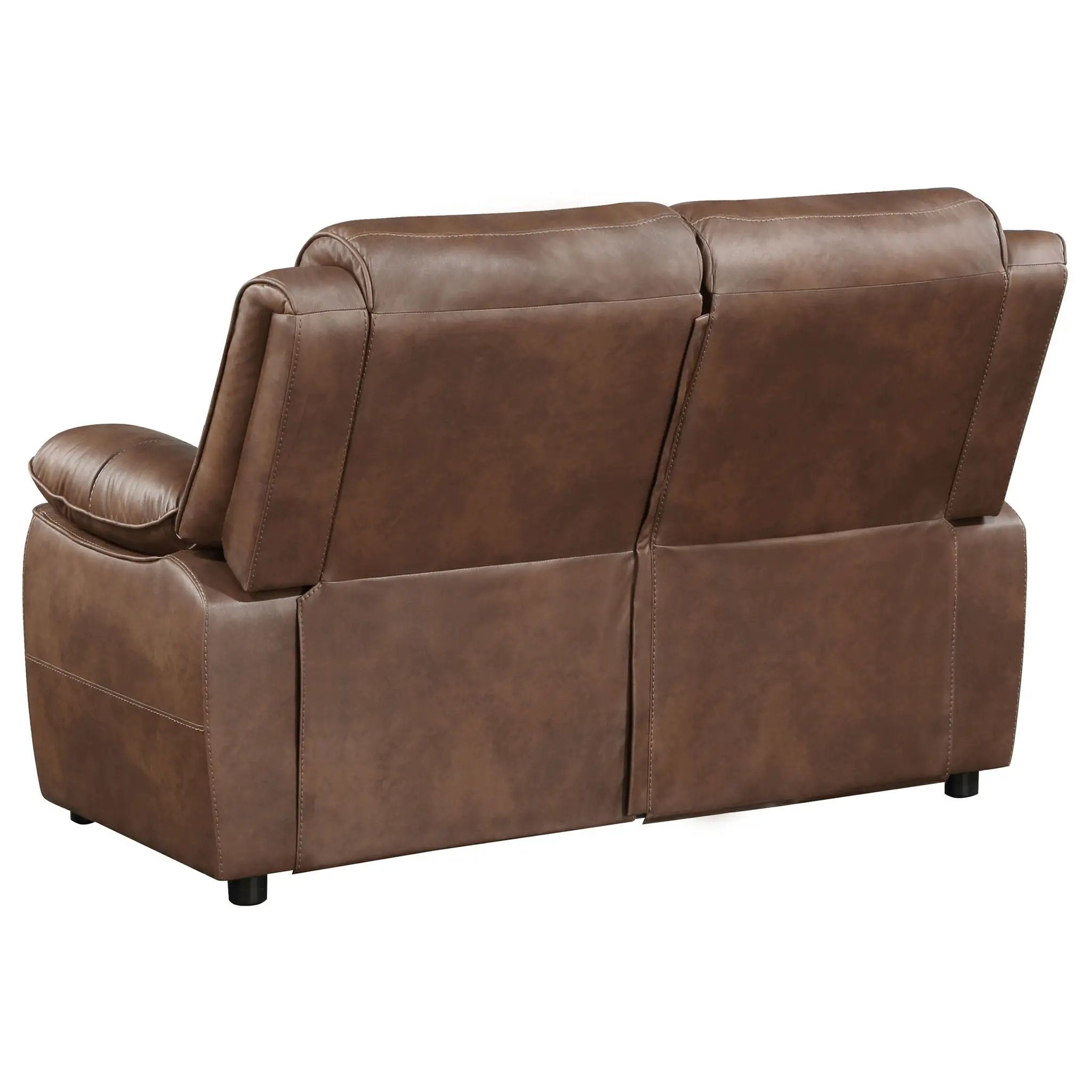 Worthington - Padded Arm Loveseat - Dark Brown by HouseOfZazla