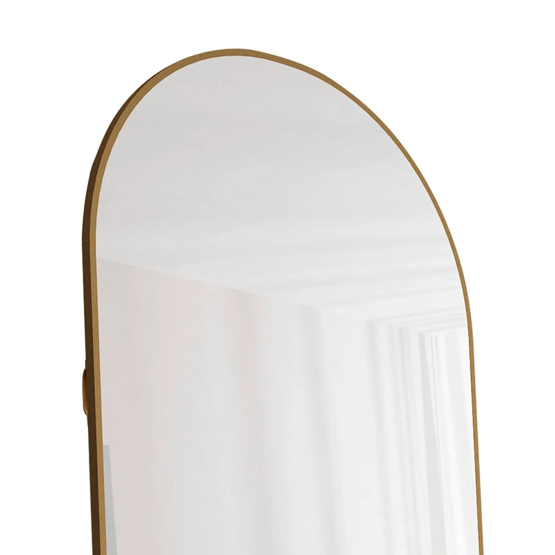 The 4th Generation Floor Mounted Full Length Mirror with Gold Frame by HouseOfZazla