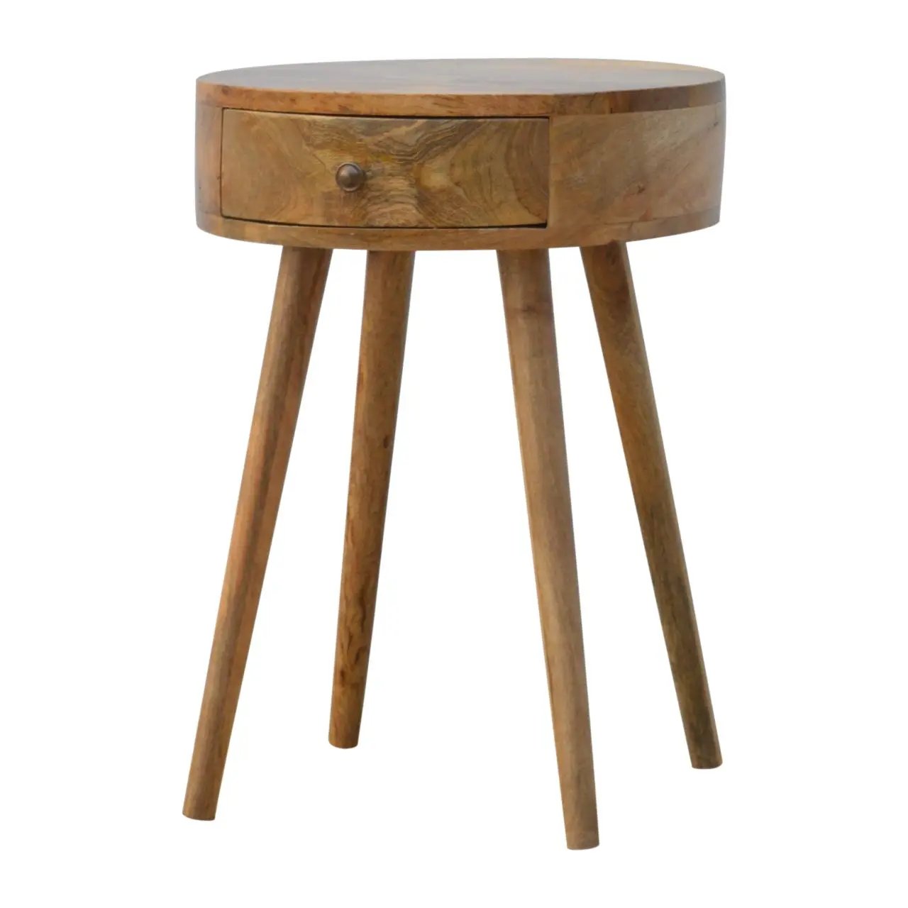Nordic Chestnut Circular Nightstand by Unique Piece Furniture