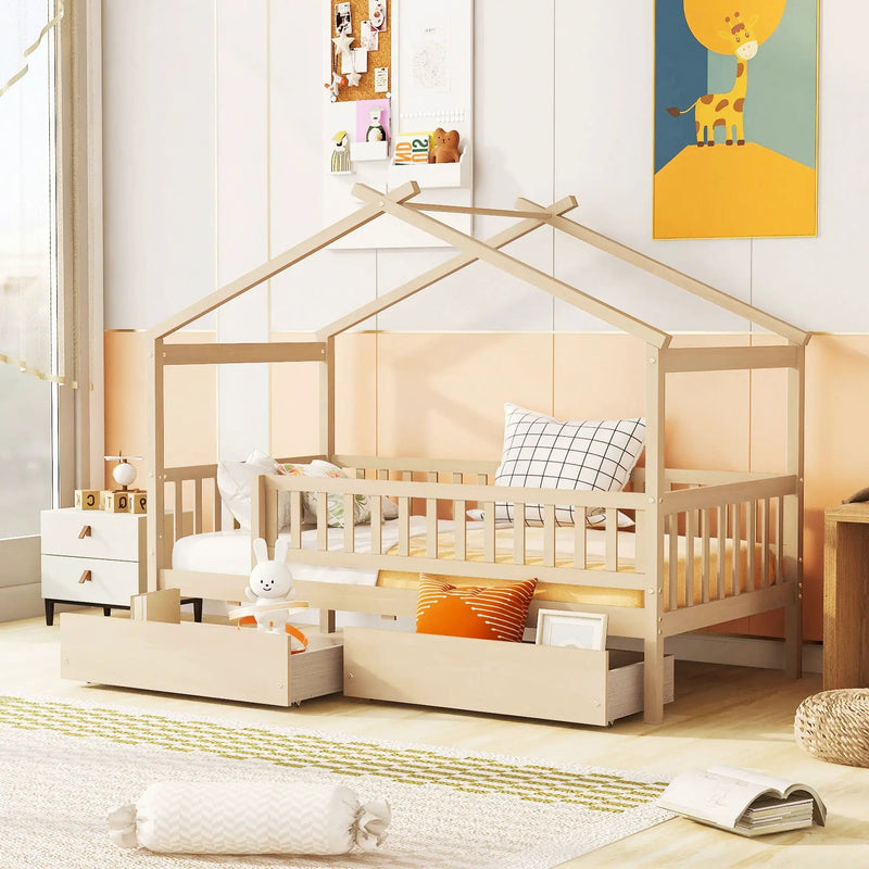 House Bed With 2 Drawers by HouseOfZazla
