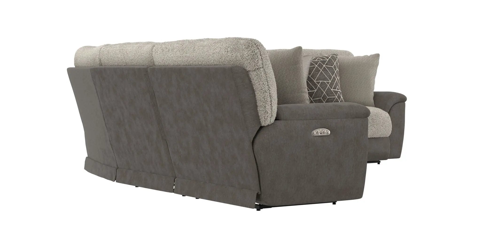 Rendezvous - 5 Piece Modular Sectional With 3 Reclining Seats & Castered Cocktail Ottoman - Umber by Unique Piece Furniture