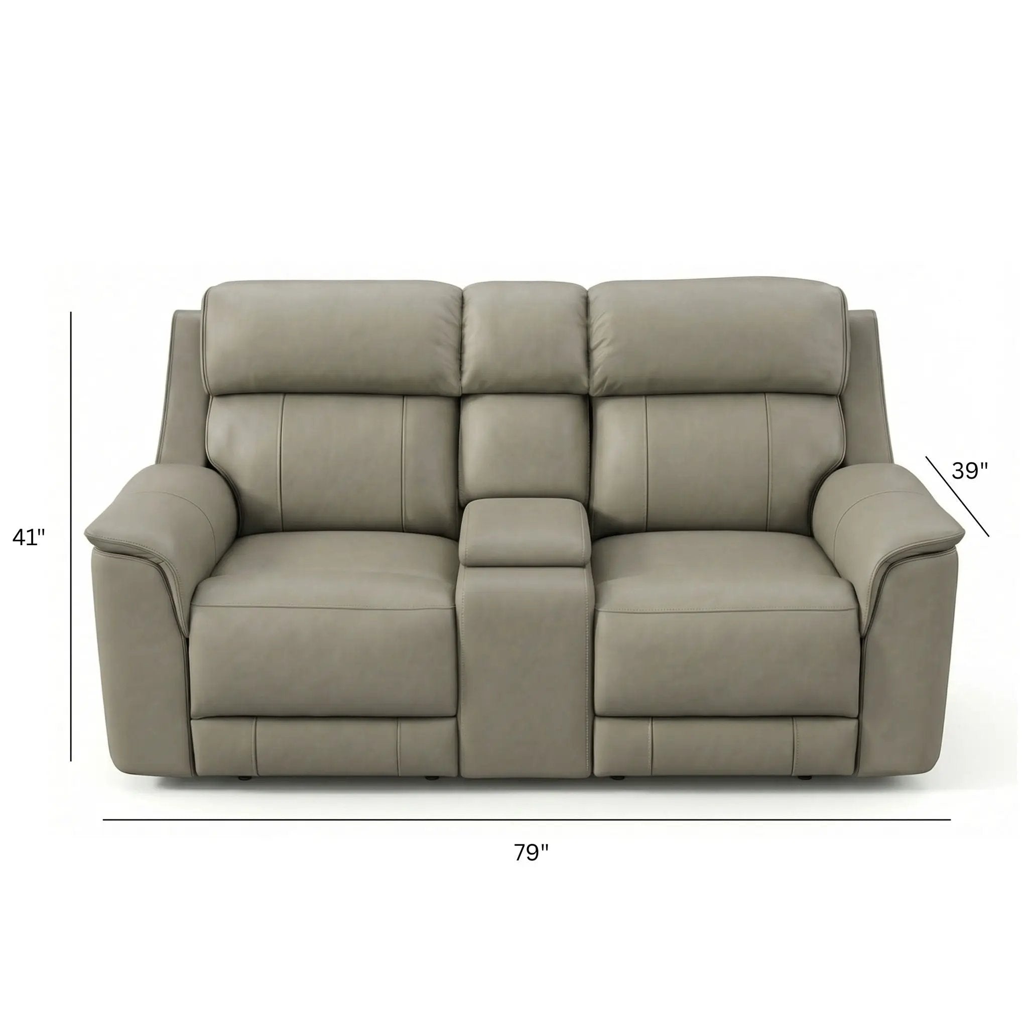 Oslo - Dual Power Reclining Loveseat With Console by Unique Piece Furniture