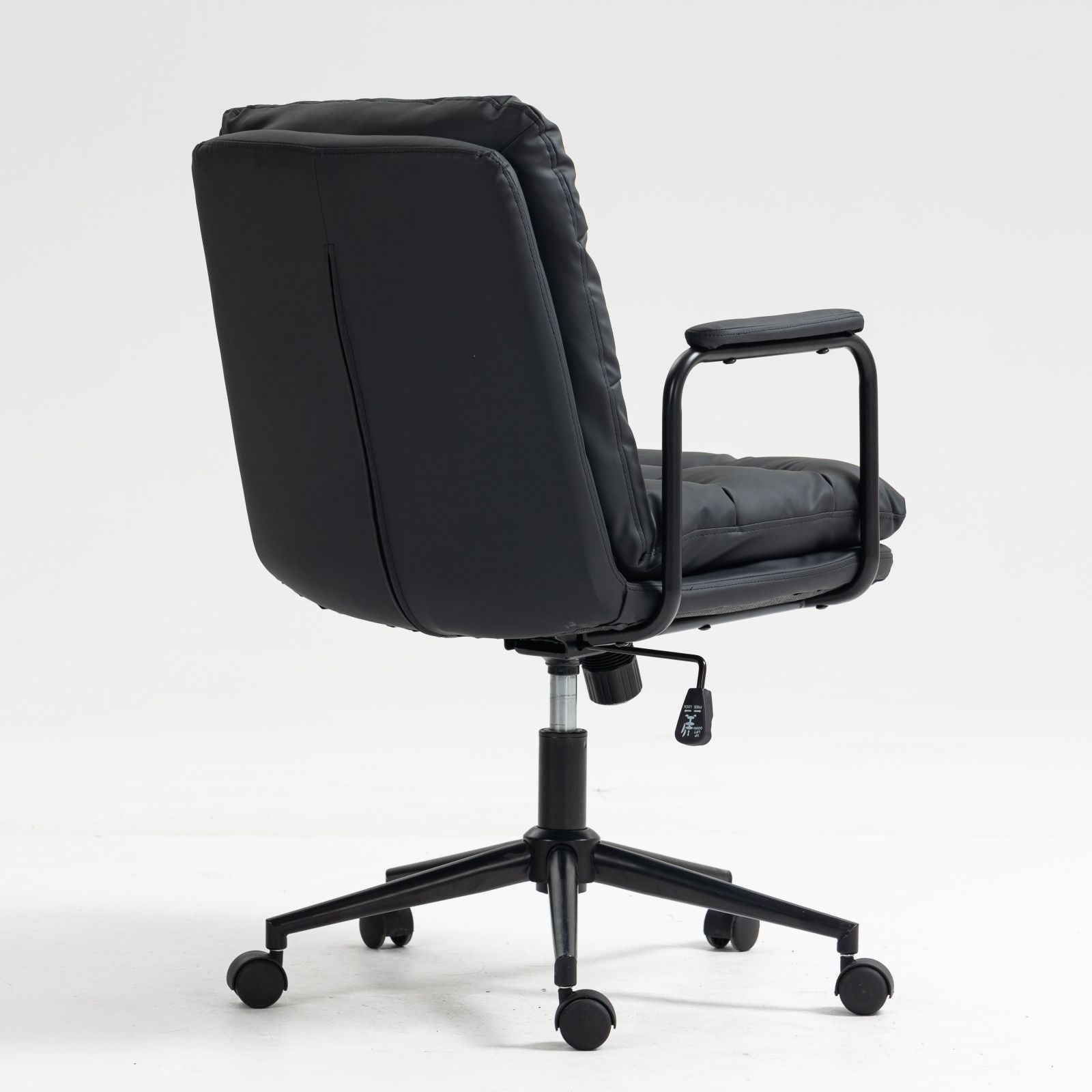 Office Chair, Mid Back Home Office Desk Task Chair With Wheels And Arms Ergonomic Computer Rolling Swivel Chair With Padded Armrest by Unique Piece Furniture