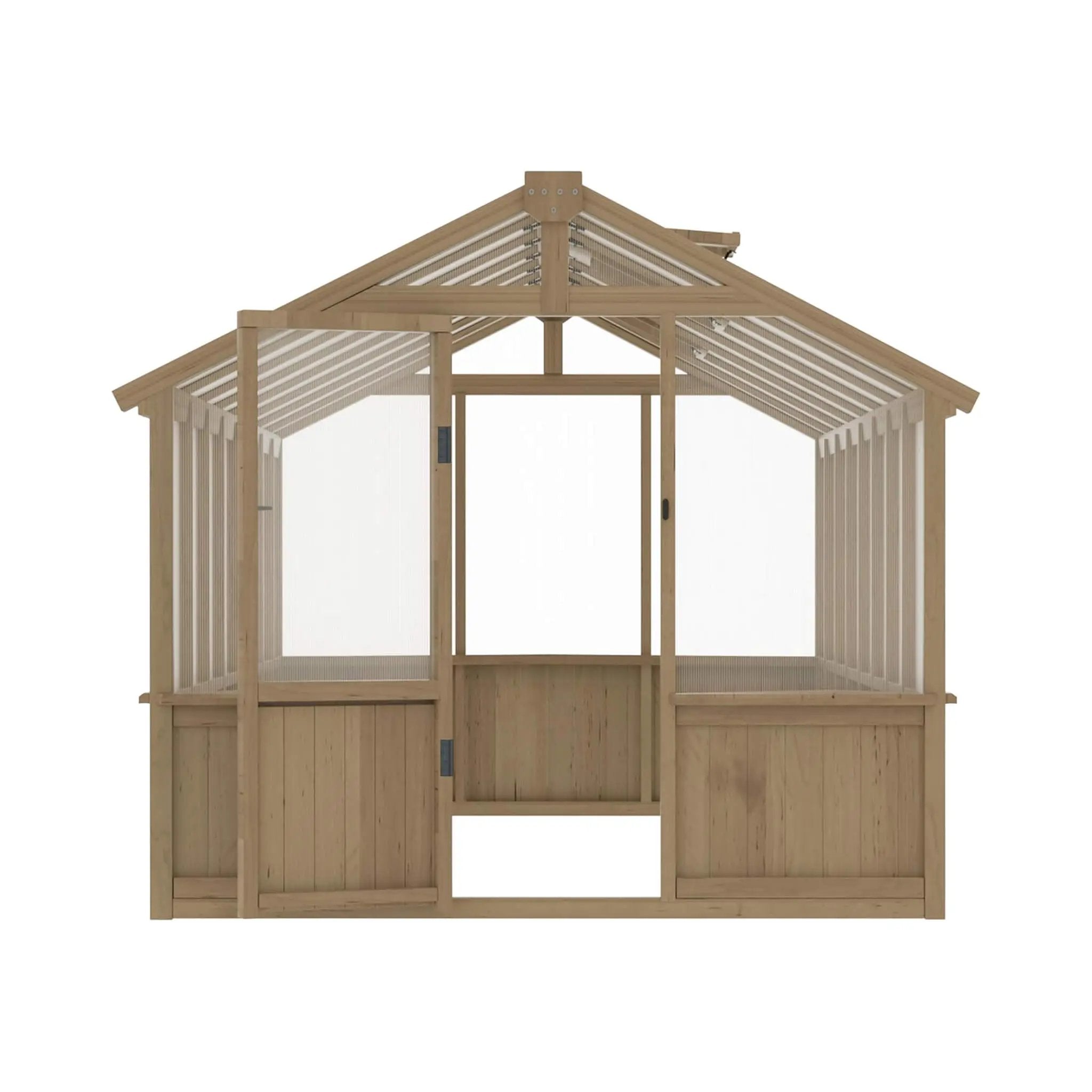 [08X16FT] Large Heavy-Duty Outdoor Wooden Greenhouse With 6MM Polycarbonate Panels And Vent Roof (SAK18467) by SAKSBY WHOLESALE
