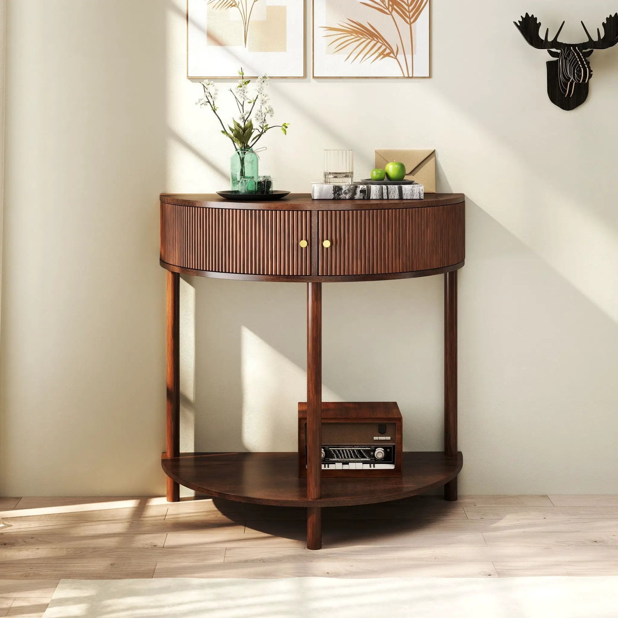 Demi Lune - Console Table With 2 Storage Drawers by Unique Piece Furniture