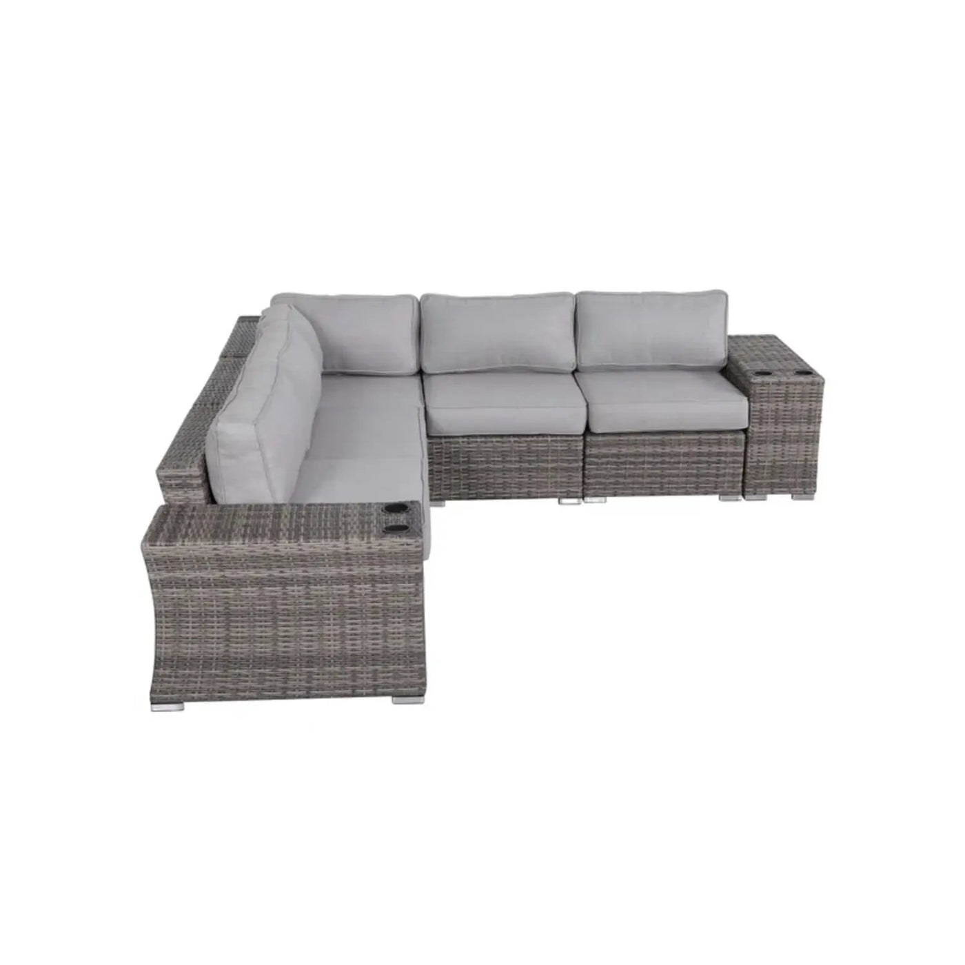 Rattan Sectional Sofa Set With Cushions by Unique Piece Furniture
