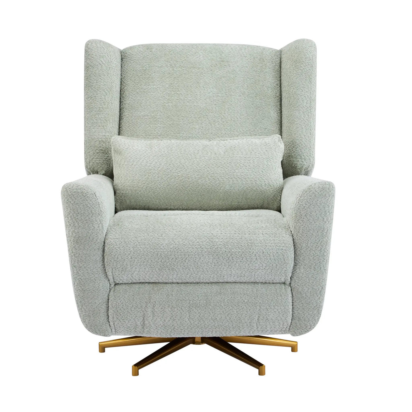 Power Recliner Chair Swivel with Boucle Upholstery and 360° Swivel by HouseOfZazla