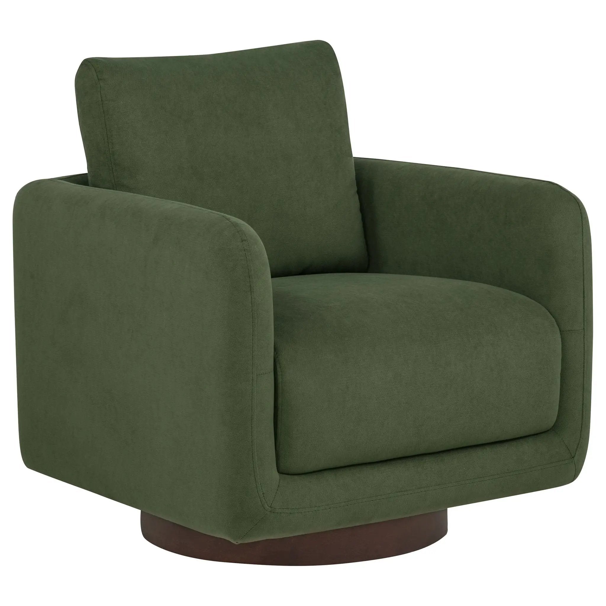 Iris Fabric Upholstered Swivel Accent Chair Matcha by Unique Piece Furniture
