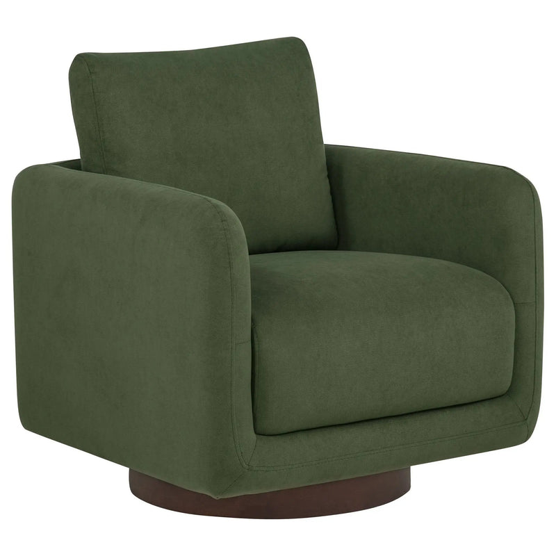 Iris Fabric Upholstered Swivel Accent Chair Matcha by Unique Piece Furniture