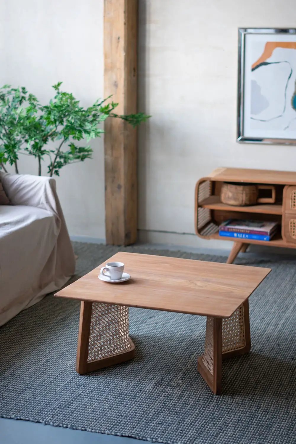 Teak Coffee Table - Natural Wood / Brown by Unique Piece Furniture