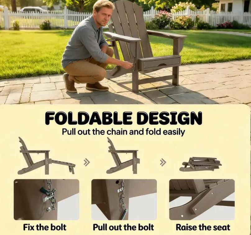 Stylish Folding Fire Pit Chair Set of 2 by HouseOfZazla