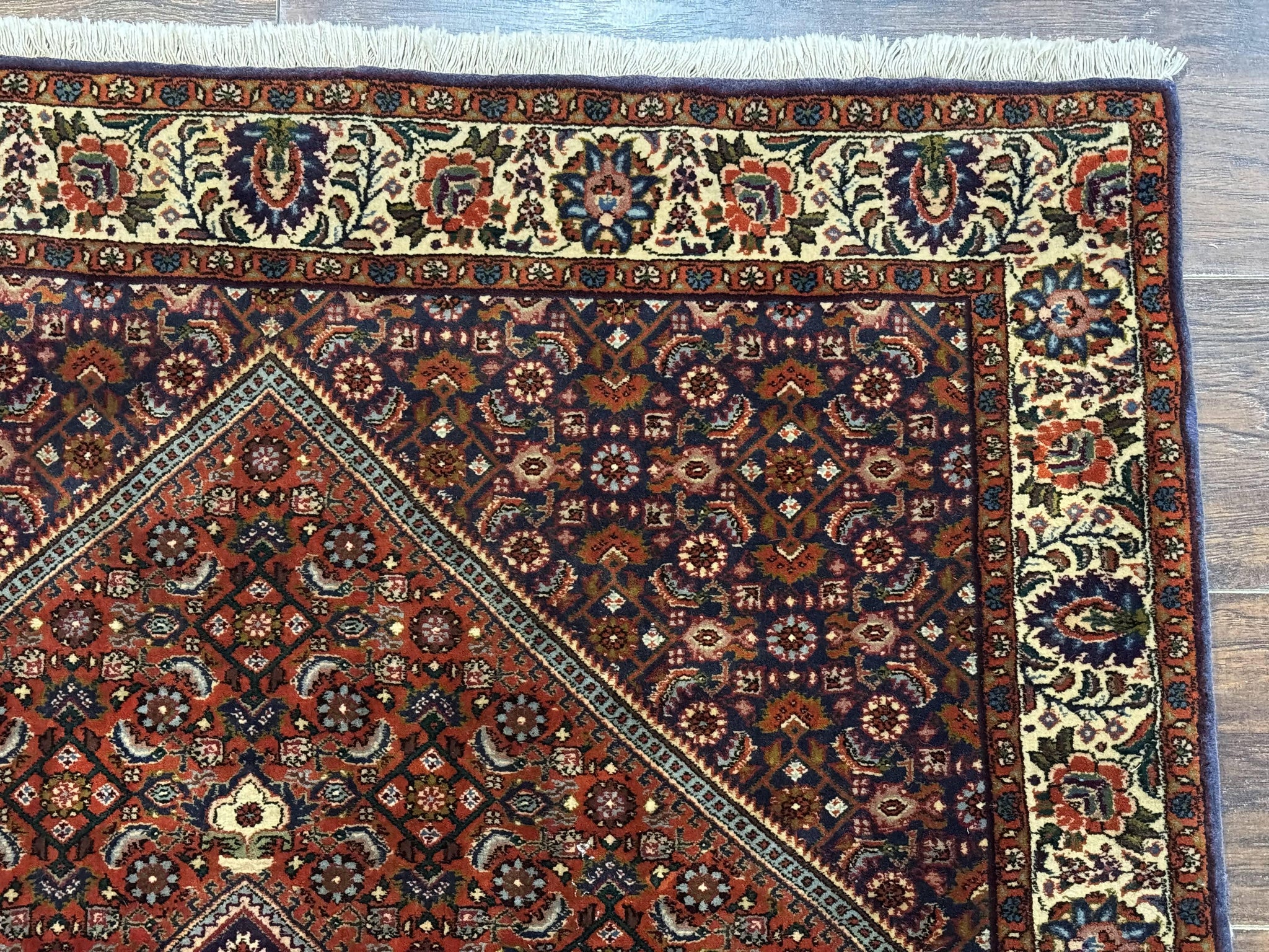 Persian Bidjar Rug 4x5, Fine 290 KPSI, Herati Pattern by Jewel Rugs