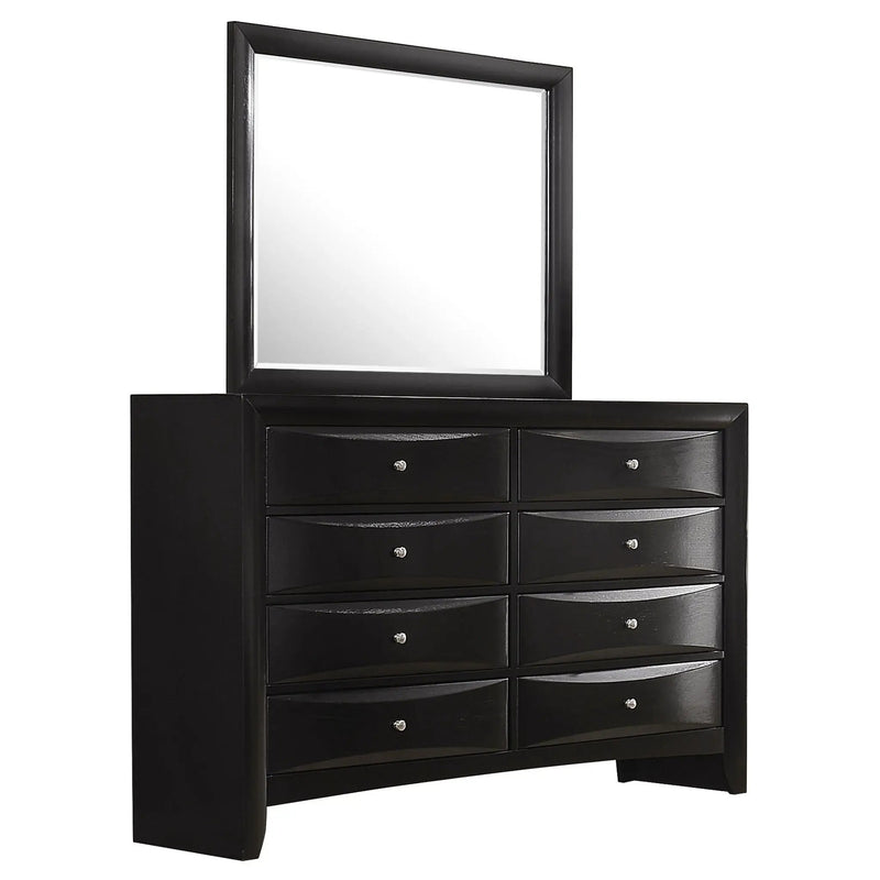 Briana 8-drawer Dresser with Mirror Black by Unique Piece Furniture