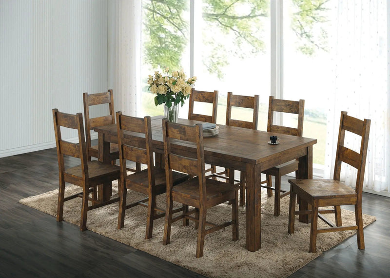 Coleman Rectangular 79-inch Dining Table Rustic Golden Brown by Unique Piece Furniture