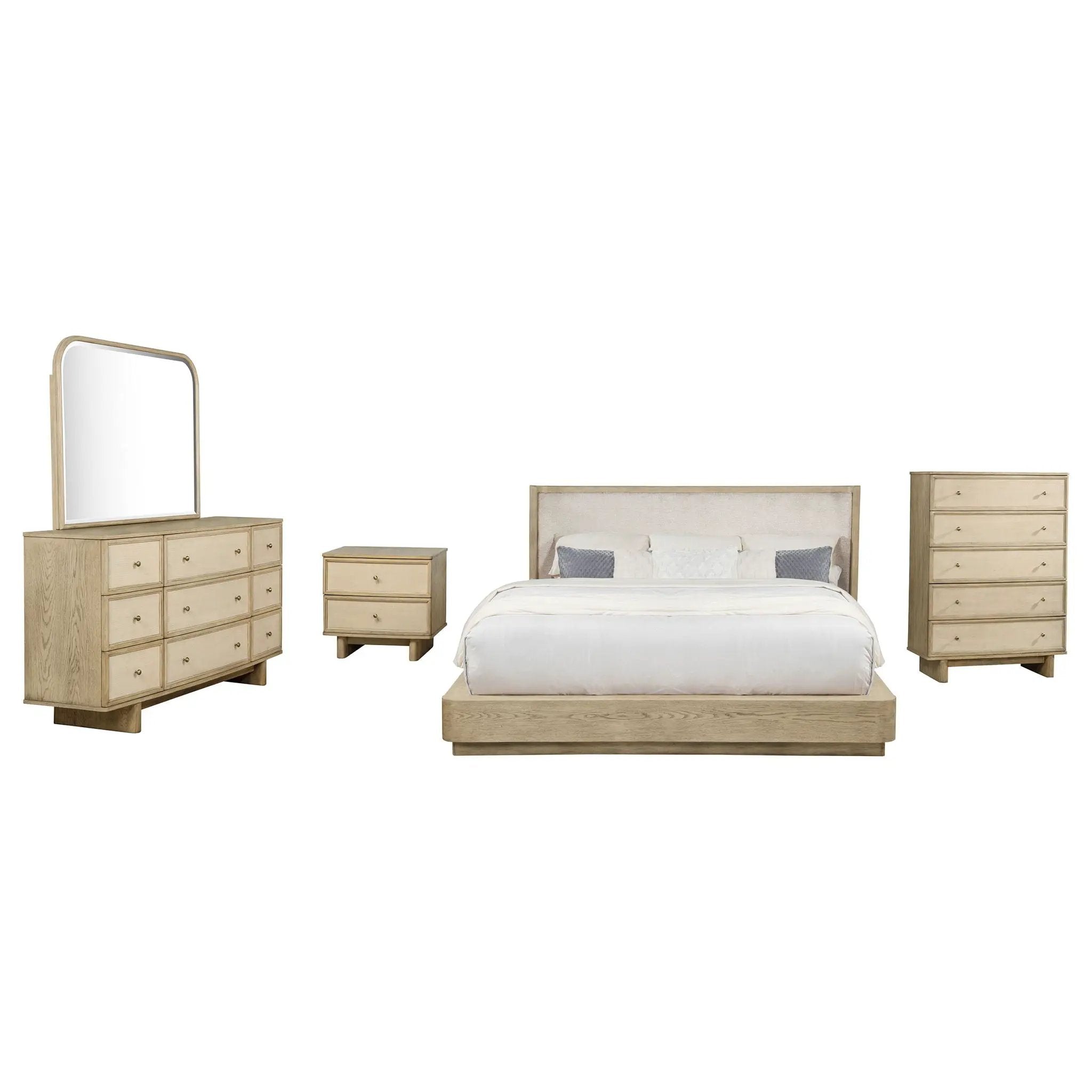 Kailani 5-piece California King Bedroom Set Beige Oak by Unique Piece Furniture