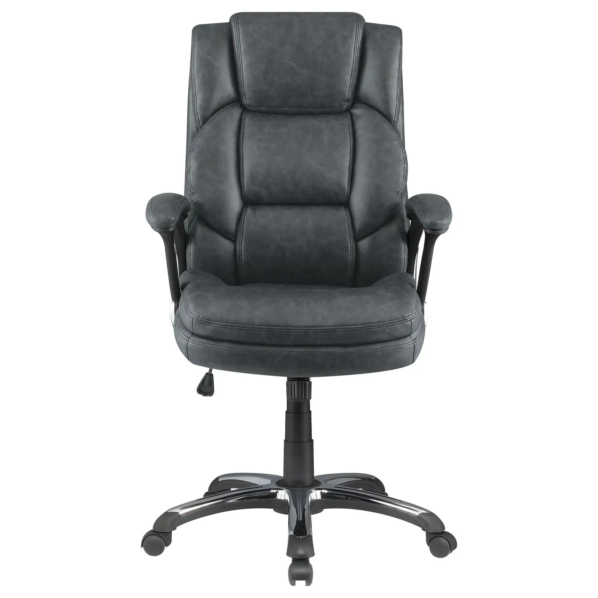 Stanton - Upholstered Adjustable Chair With Padded Arms And Adjustable Height - Gray by HouseOfZazla