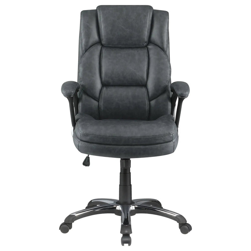 Stanton - Upholstered Adjustable Chair With Padded Arms And Adjustable Height - Gray by HouseOfZazla