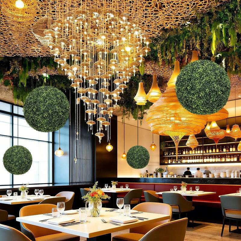 18.5In Dark Artificial Topiary Balls by HouseOfZazla