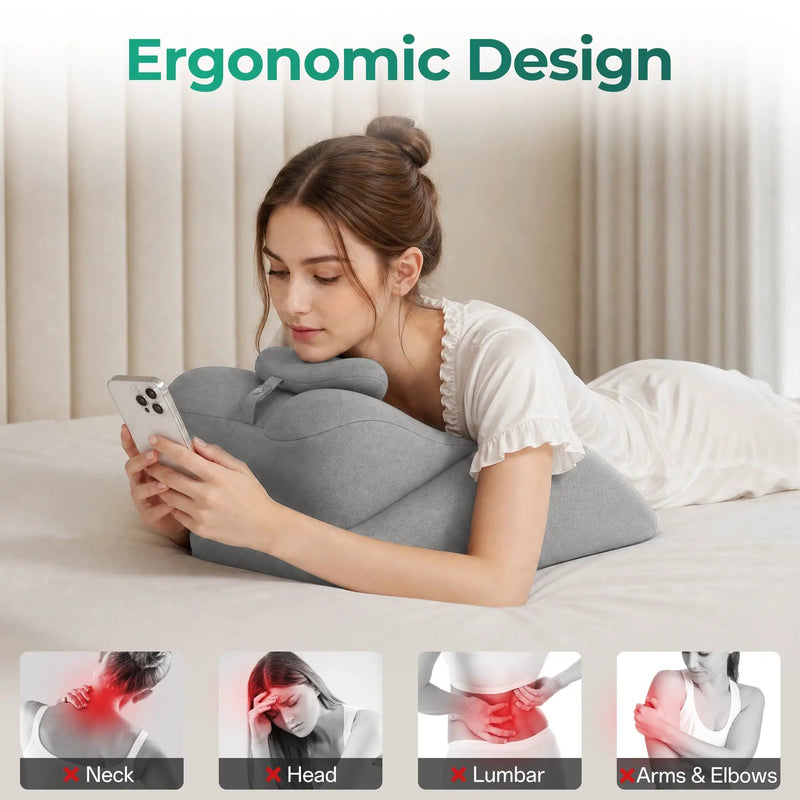 27° Ergonomic Memory Foam Support Pillow for Couples by HouseOfZazla